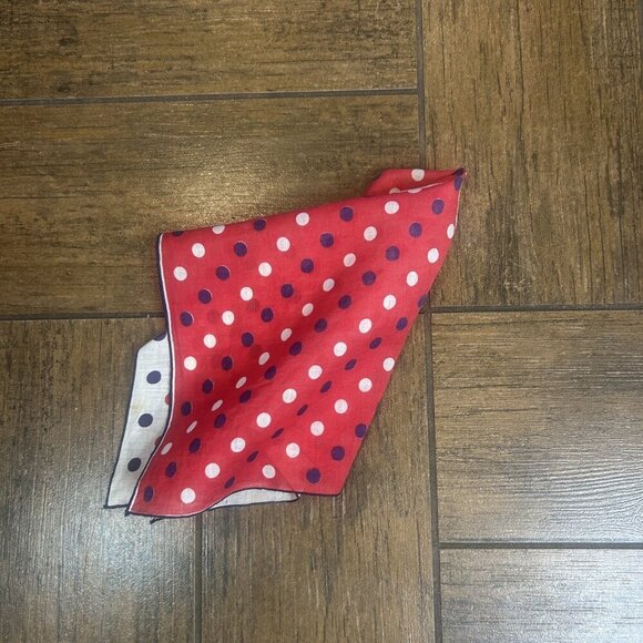 Vintage Patriotic Polka Dot Pocket Square Handkerchief - Picture 5 of 6